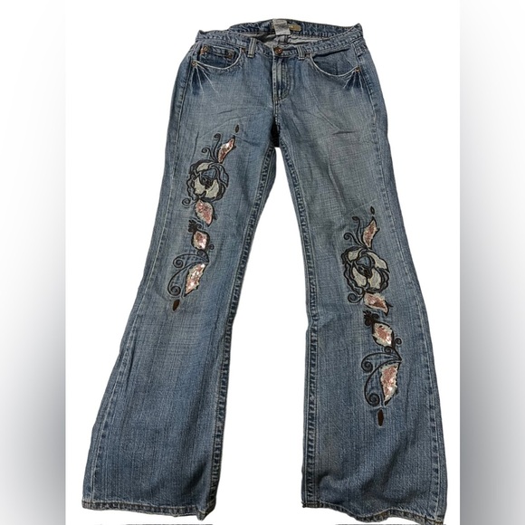 Z Cavaricci Denim - Vintage Z. Cavaricci Embroidered Bootcut Jeans